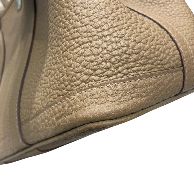 HERMES 愛馬仕 GARDEN PARTY 30 花園包 皮革 焦糖色系 銀扣-6