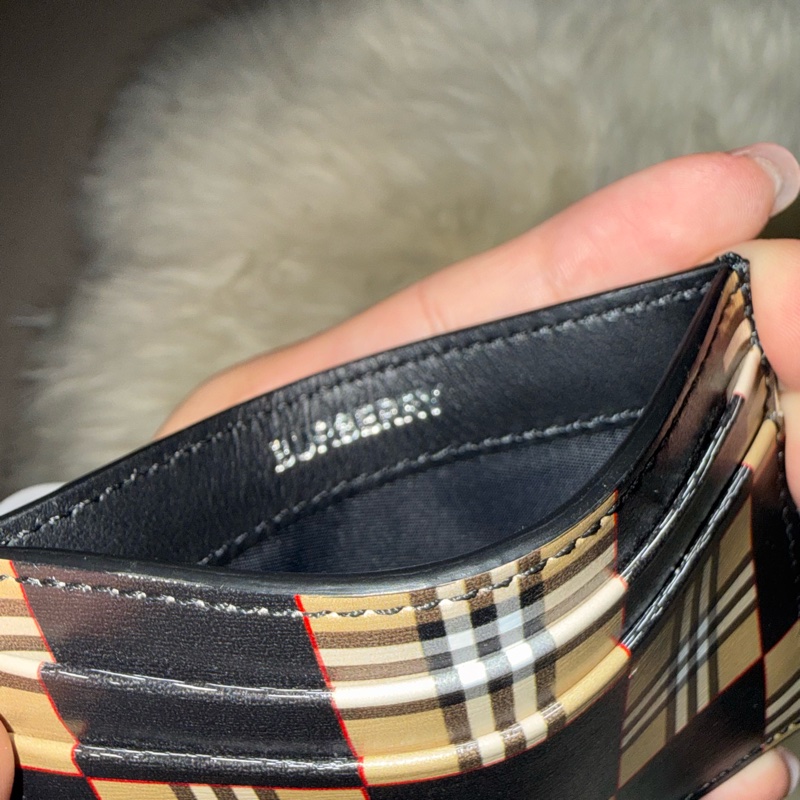 Burberry 格紋拼色皮革卡夾 / 零錢包 (Burberry Check and Leather Card Case)-2