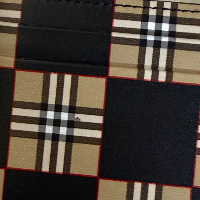 Burberry 格紋拼色皮革卡夾 / 零錢包 (Burberry Check and Leather Card Case)-5