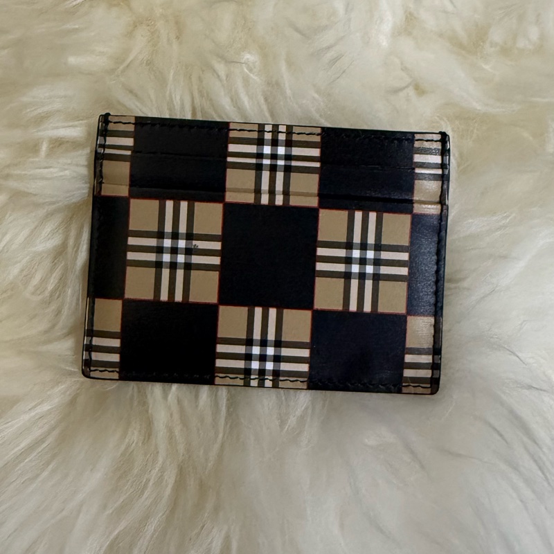 Burberry 格紋拼色皮革卡夾 / 零錢包 (Burberry Check and Leather Card Case)-6