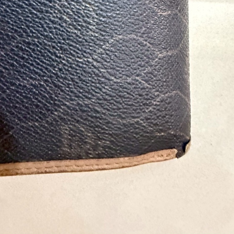 【Vintage Dior】經典黑蜂巢紋古董短夾 / 卡夾(稀有老花系列)-5