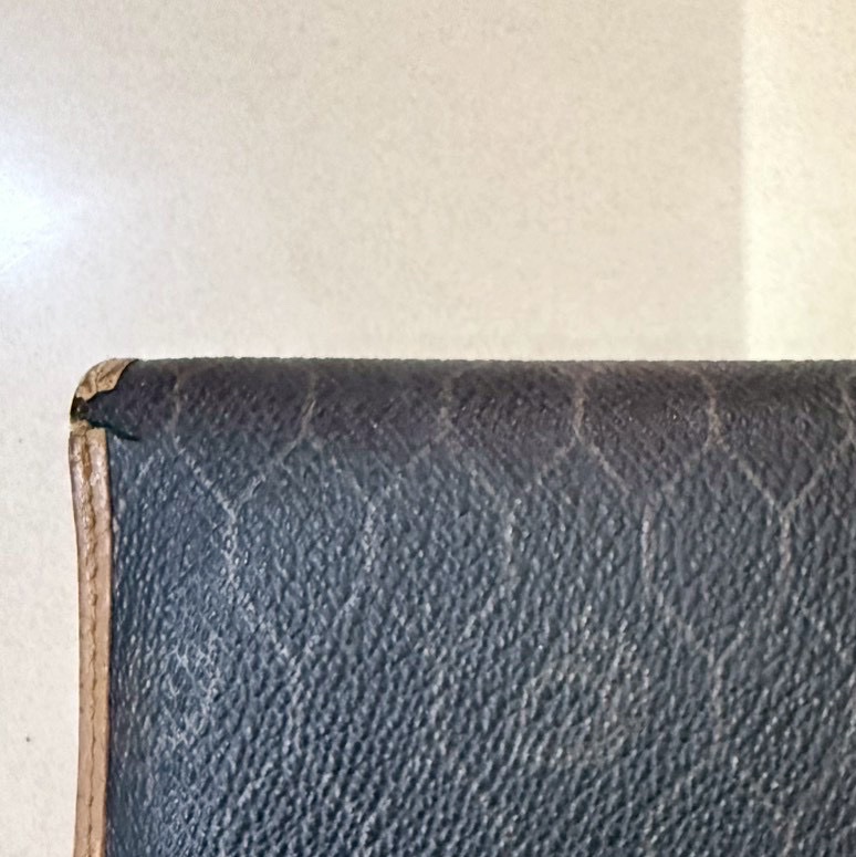 【Vintage Dior】經典黑蜂巢紋古董短夾 / 卡夾(稀有老花系列)-6