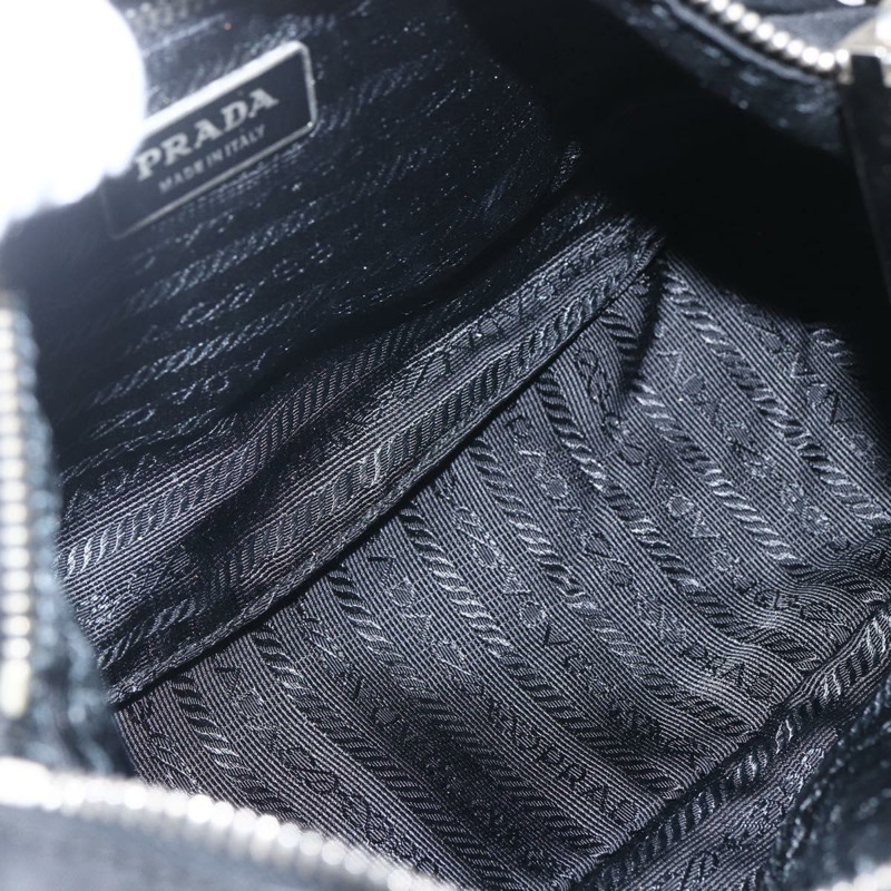 【日本直送】PRADA 單肩包 尼龍 黑色 銀色 正品 am10168V-10