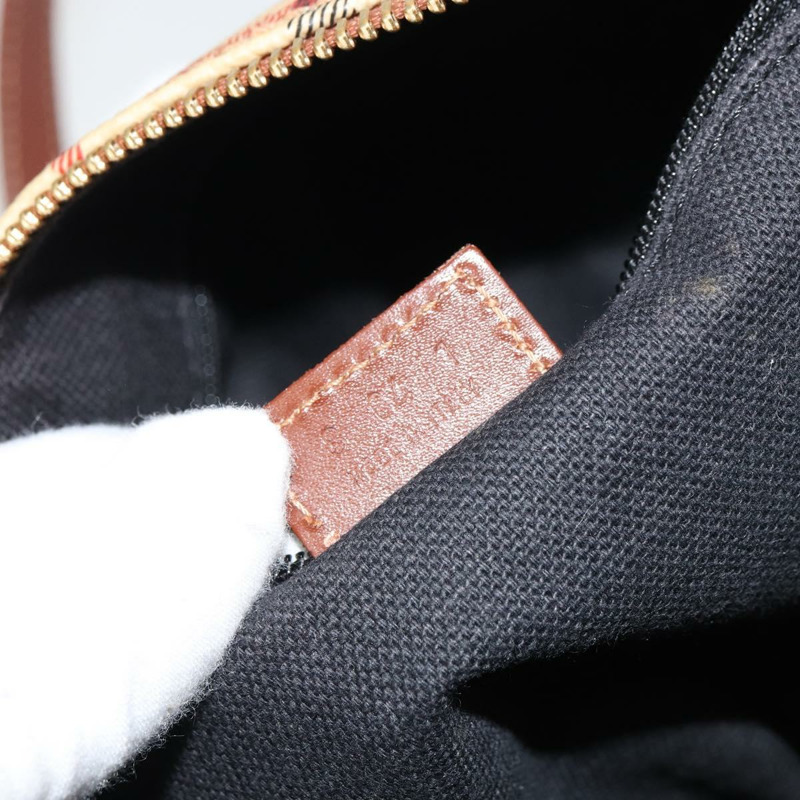 【日本直送】BURBERRY Nova 格紋手提包 PVC 米色 金色 正品 am10295V-10