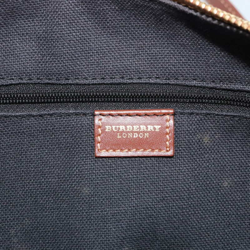 【日本直送】BURBERRY Nova 格紋手提包 PVC 米色 金色 正品 am10295V-17