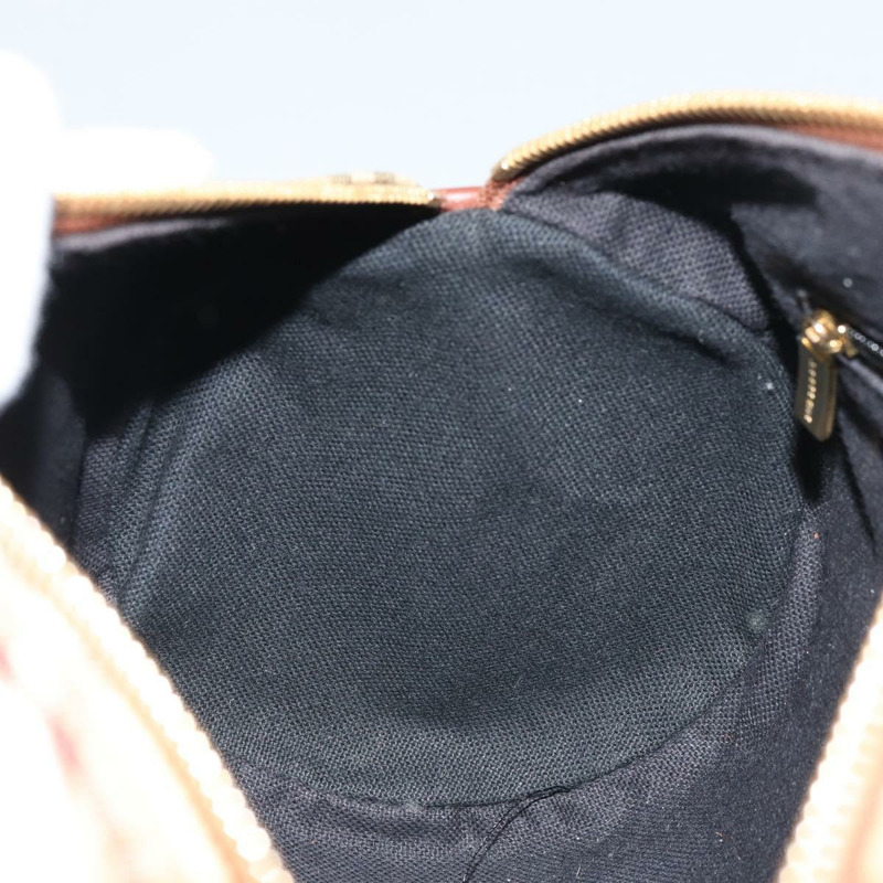 【日本直送】BURBERRY Nova 格紋手提包 PVC 米色 金色 正品 am10295V-19