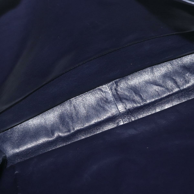 【日本直送】香奈兒鏈條手提包，皮革材質，海軍藍金色雙C標誌，正品編號157556V-16