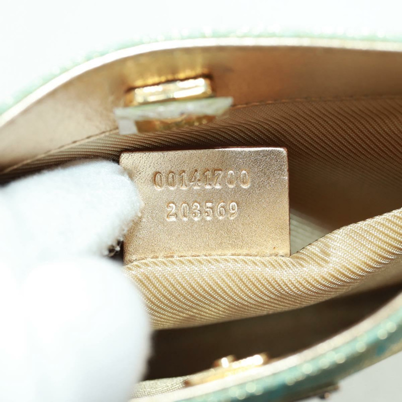 【日本直送】GUCCI GG帆布鏈條單肩包 淺藍色 金色 正品 163592V-19