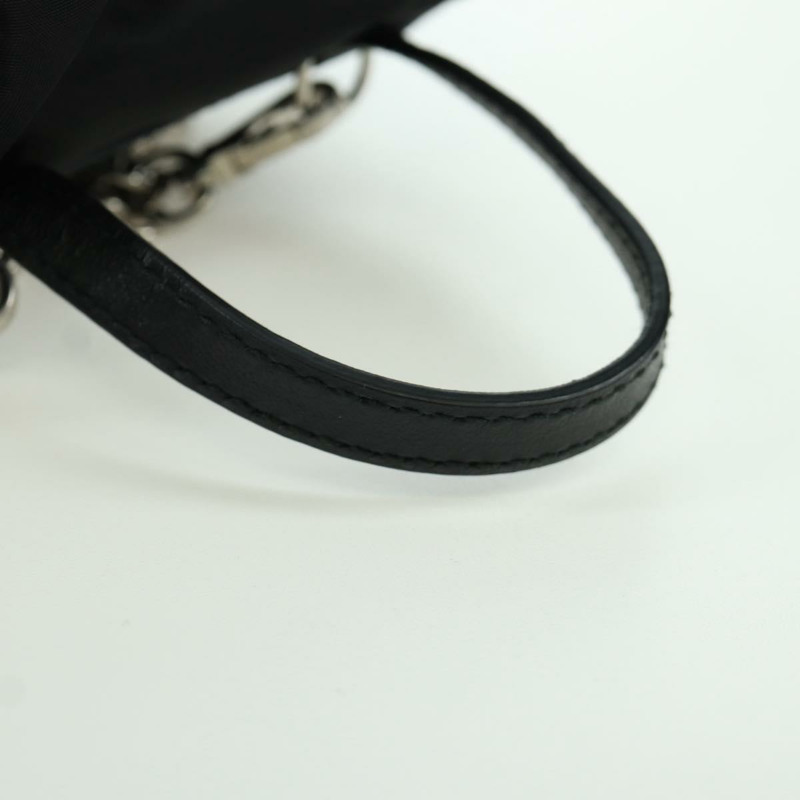 【日本直送】PRADA 尼龍黑色銀色鏈條單肩包 Auth 171449M-8