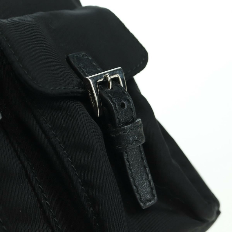 【日本直送】PRADA 尼龍黑色銀色鏈條單肩包 Auth 171449M-19