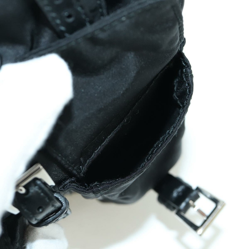 【日本直送】PRADA 尼龍黑色銀色鏈條單肩包 Auth 171449M-21