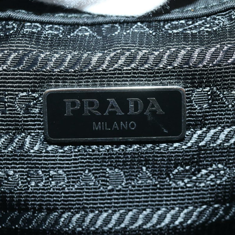【日本直送】PRADA 尼龍黑色銀色鏈條單肩包 Auth 171449M-24