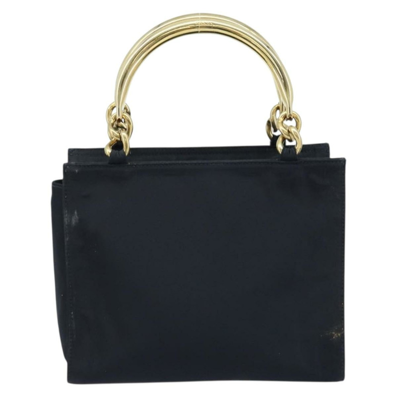 【日本直送】PRADA 金屬手柄手提包 尼龍 黑色 金色 正品 LNZ454V-1