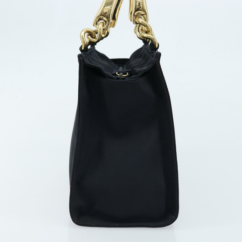 【日本直送】PRADA 金屬手柄手提包 尼龍 黑色 金色 正品 LNZ454V-3