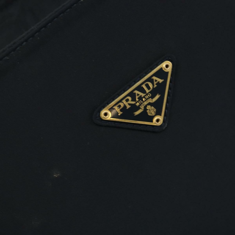 【日本直送】PRADA 金屬手柄手提包 尼龍 黑色 金色 正品 LNZ454V-18