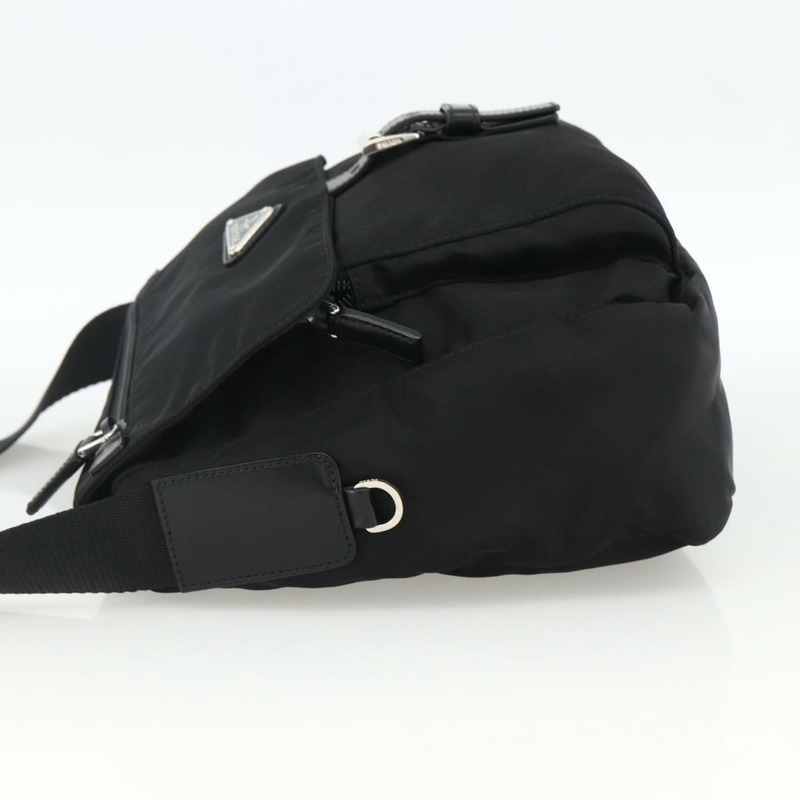 【日本直送】PRADA 單肩包 尼龍 黑色 銀色 正品 ep13658V-2