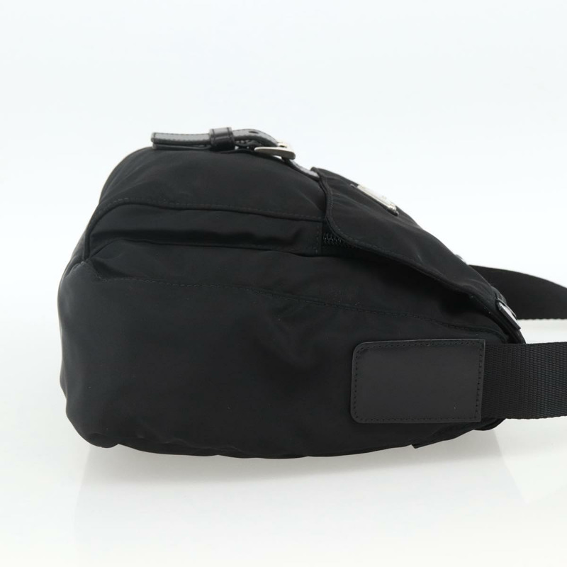 【日本直送】PRADA 單肩包 尼龍 黑色 銀色 正品 ep13658V-3