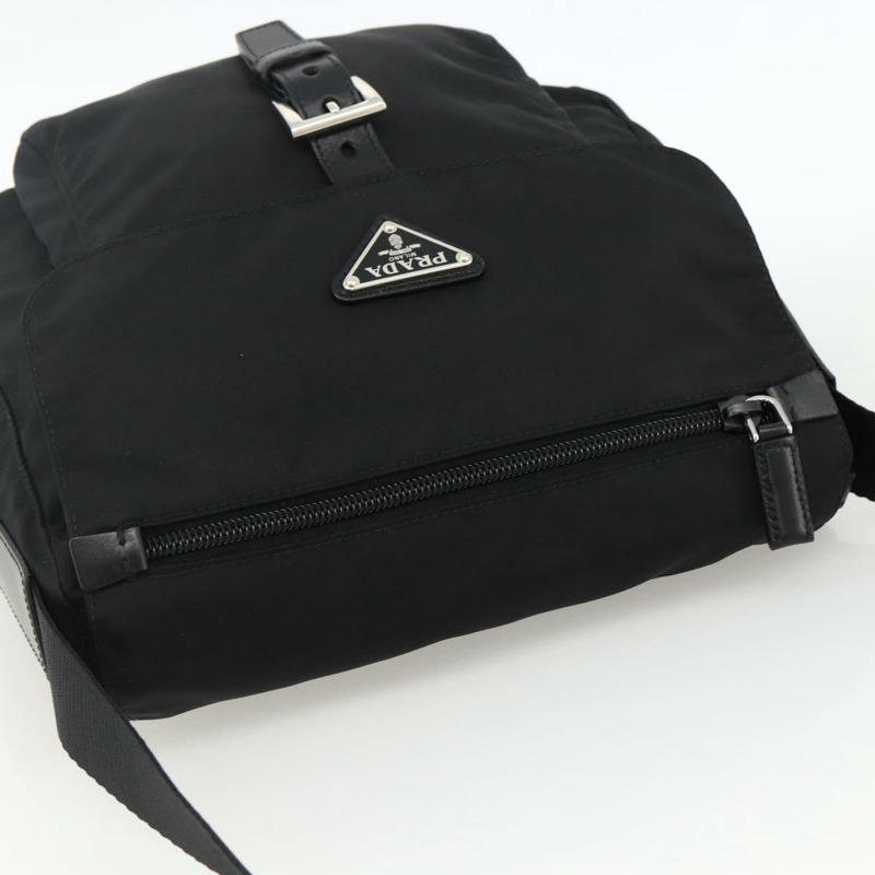 【日本直送】PRADA 單肩包 尼龍 黑色 銀色 正品 ep13658V-5