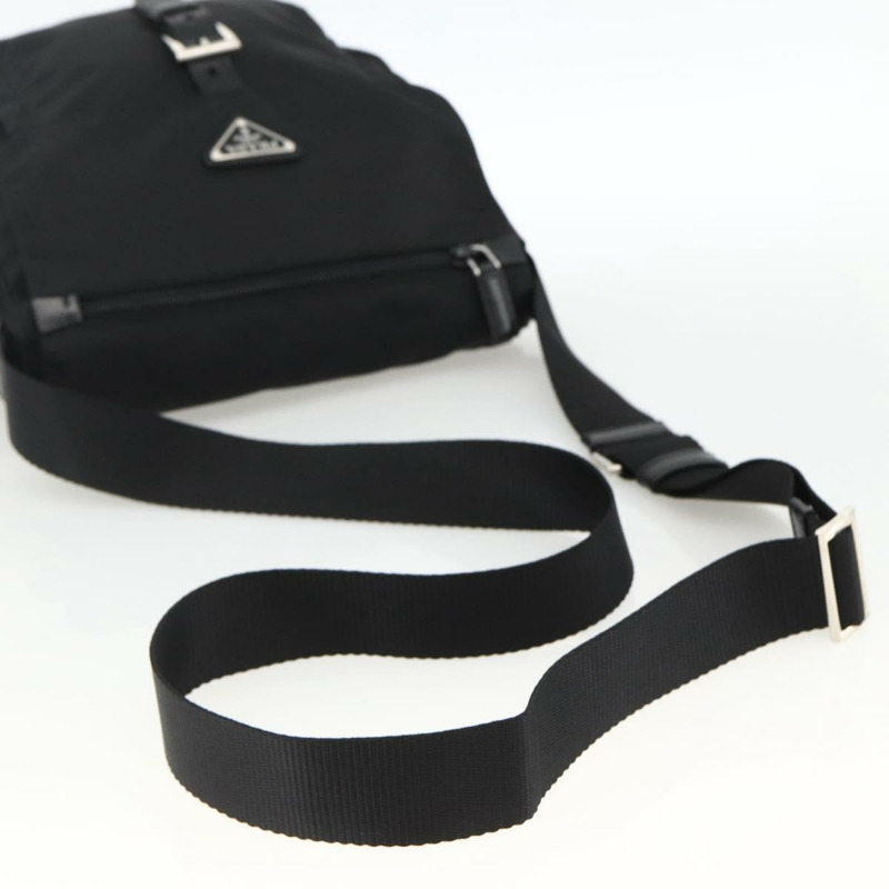 【日本直送】PRADA 單肩包 尼龍 黑色 銀色 正品 ep13658V-6