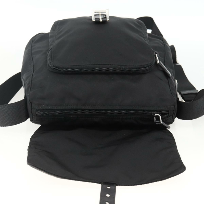 【日本直送】PRADA 單肩包 尼龍 黑色 銀色 正品 ep13658V-8