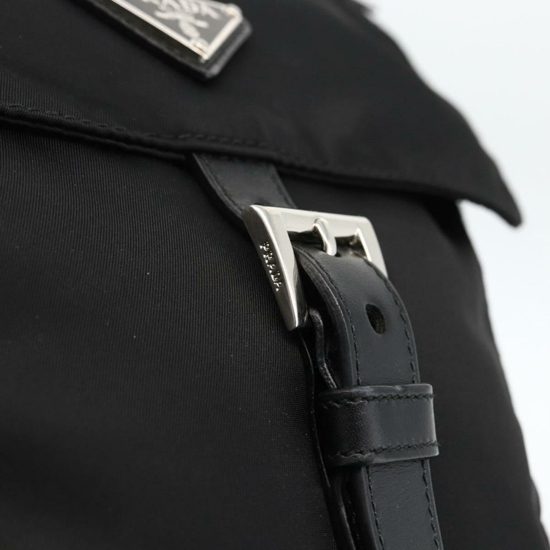 【日本直送】PRADA 單肩包 尼龍 黑色 銀色 正品 ep13658V-18