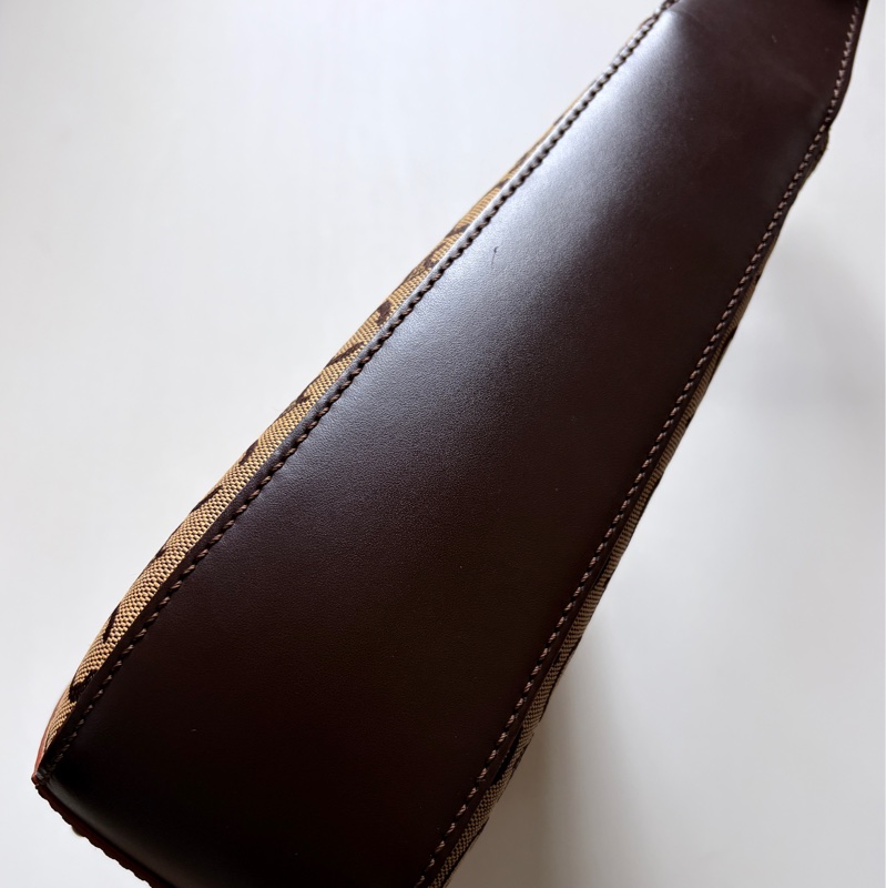 Celine 老花肩背包 真皮拼帆布 輕便百搭 腋下包 思琳-7