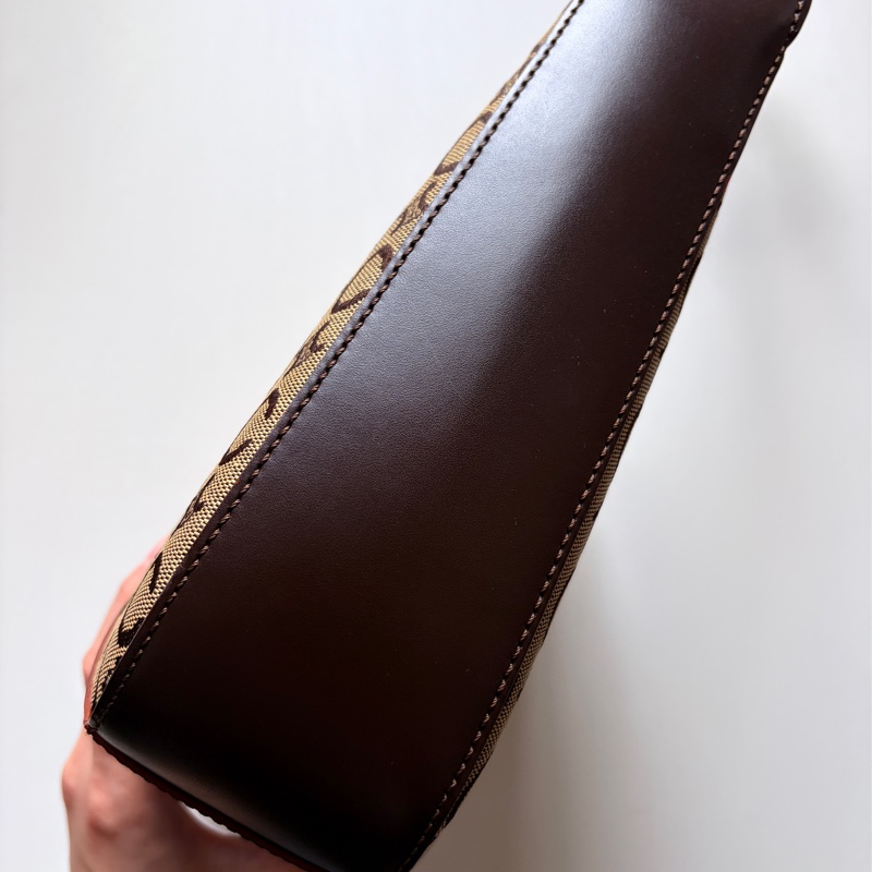 Celine 老花肩背包 真皮拼帆布 輕便百搭 腋下包 思琳-8