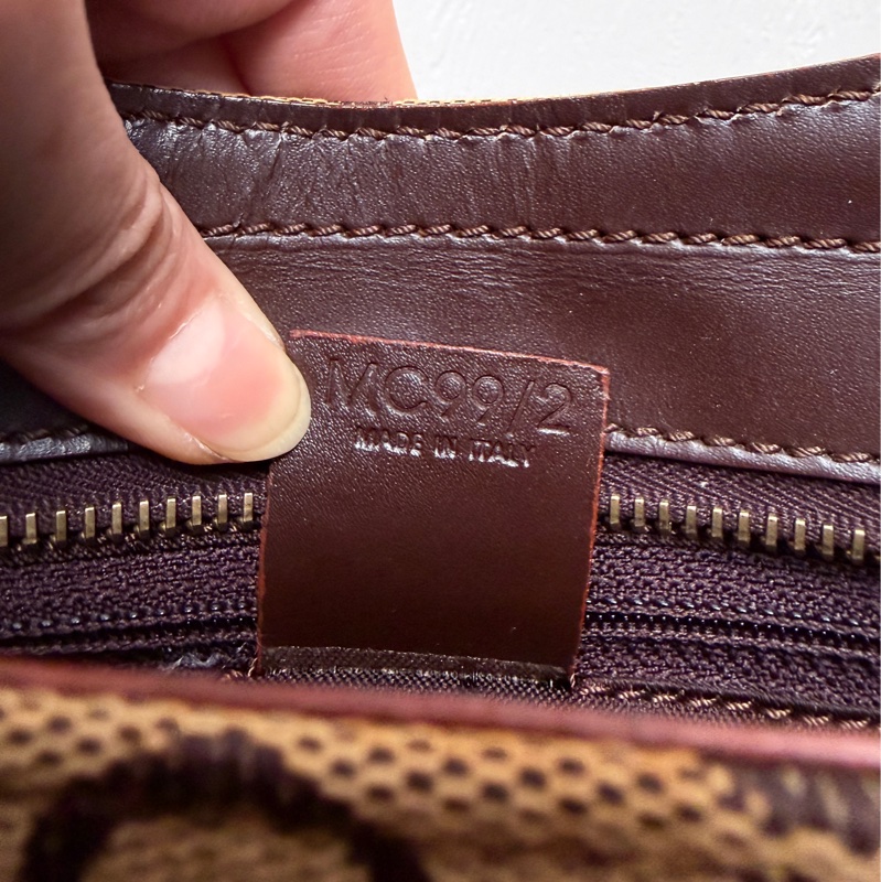 Celine 老花肩背包 真皮拼帆布 輕便百搭 腋下包 思琳-20