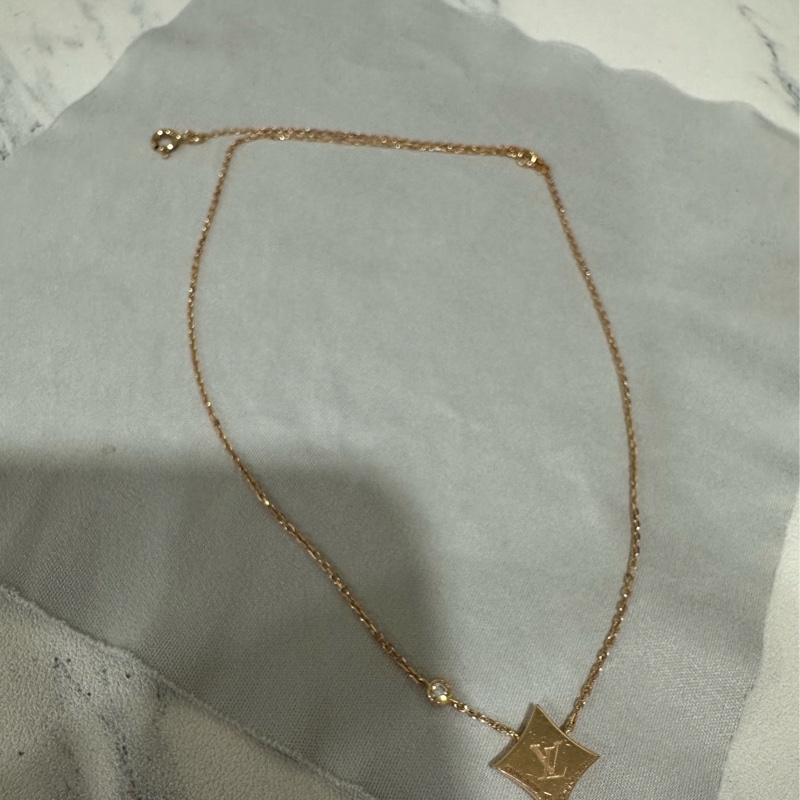 LV 高級珠寶項鍊 Q93612 粉色珍珠貝及鑽石-6