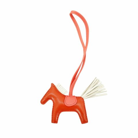 Hermes Rodeo PM 小馬吊飾(橘褐/粉橘/奶昔白)