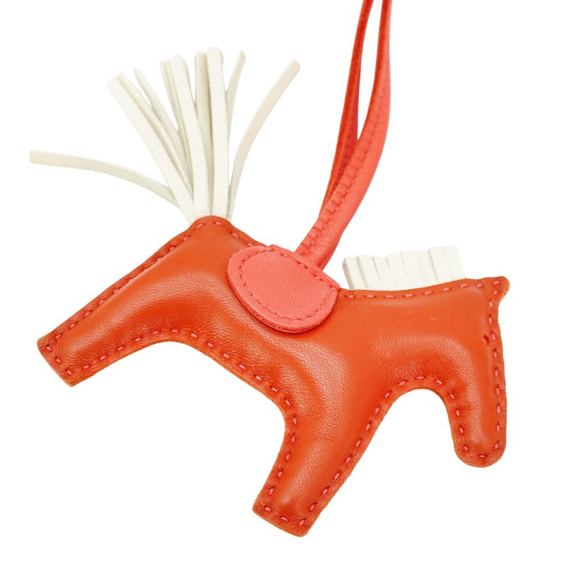 Hermes Rodeo PM 小馬吊飾(橘褐/粉橘/奶昔白)-2