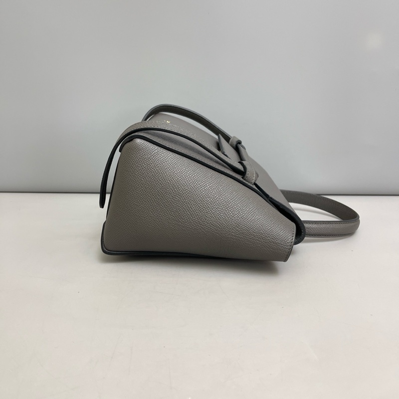 新標帶吊牌! Celine 鯰魚包 灰色全皮 Nano Belt-2