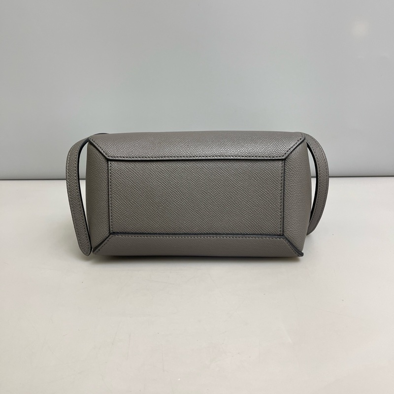 新標帶吊牌! Celine 鯰魚包 灰色全皮 Nano Belt-4