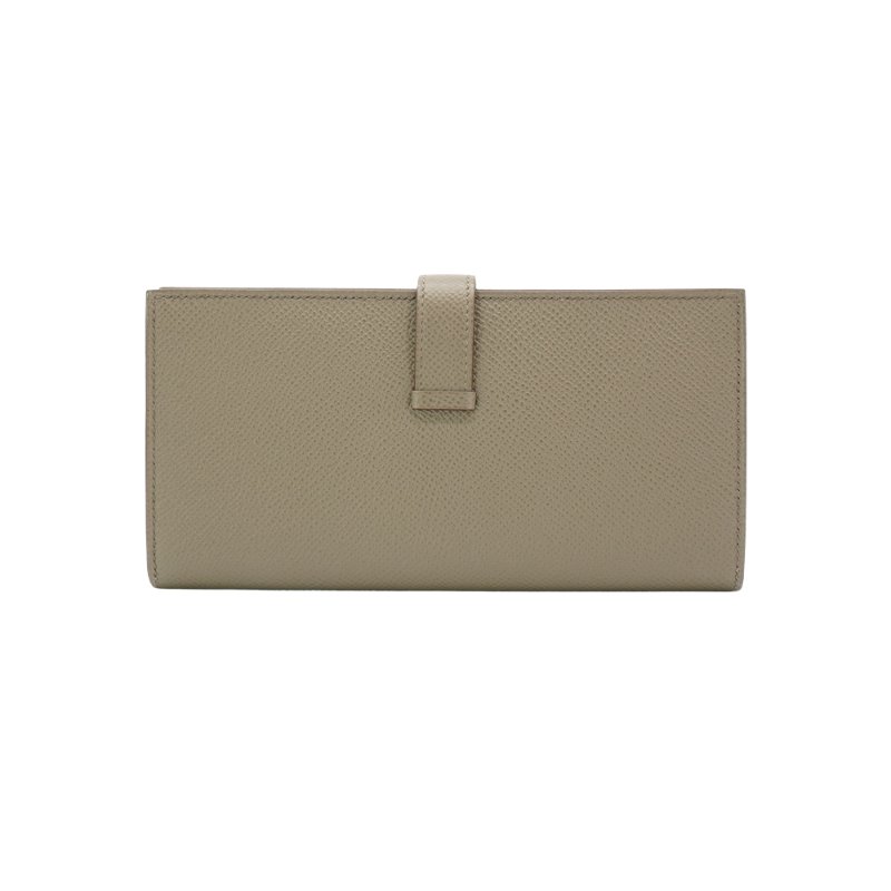 Hermes Bearn Epsom 牛皮玫瑰金釦穿式長夾(8F錫器灰)-2