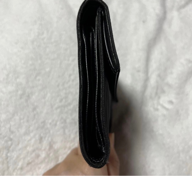 【正品 PRADA】黑色  防刮牛皮三角標中夾｜小資粗用首選｜附原廠盒-5