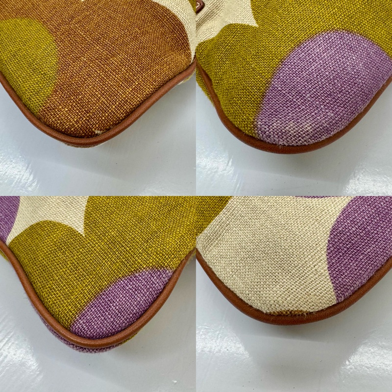 CELINE 賽琳 中古花朵帆布單肩包-3