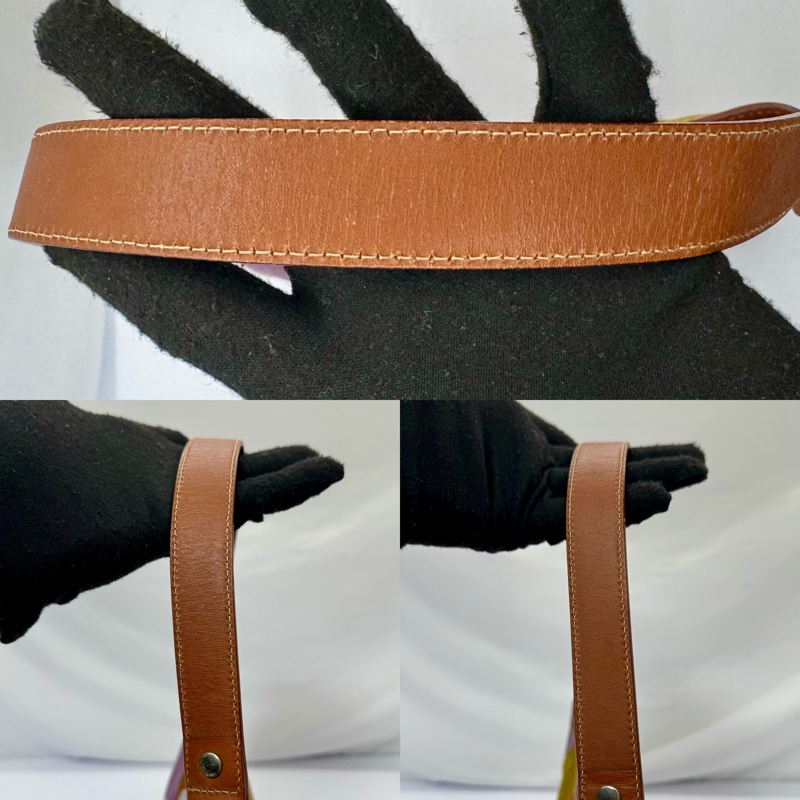 CELINE 賽琳 中古花朵帆布單肩包-5