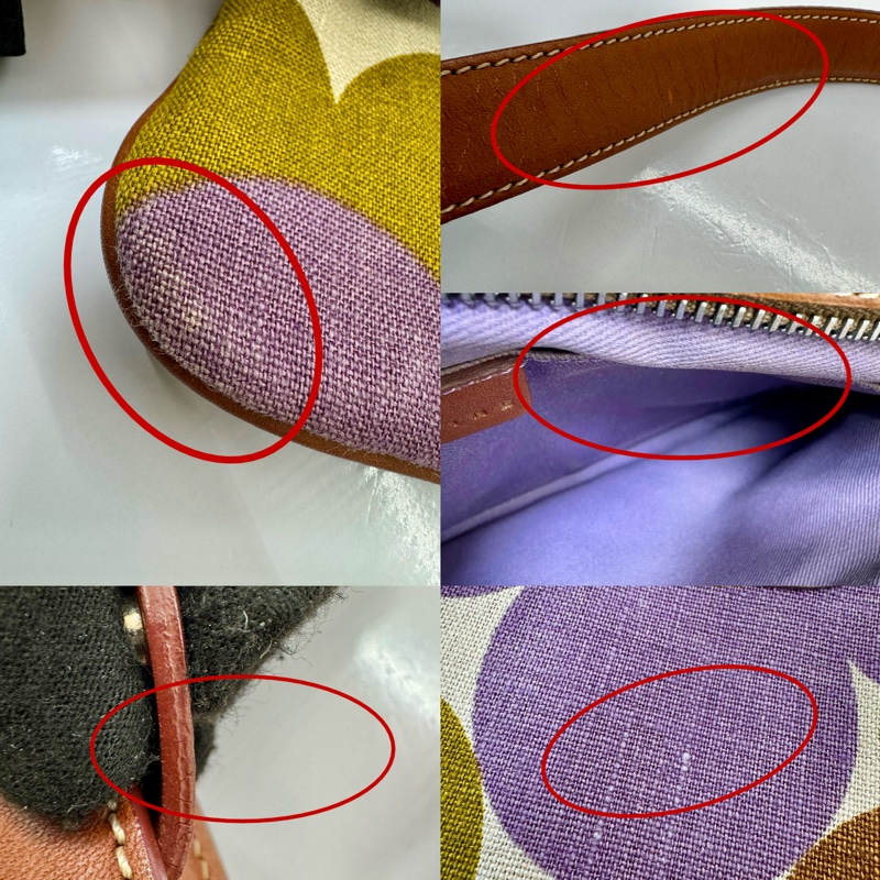 CELINE 賽琳 中古花朵帆布單肩包-7