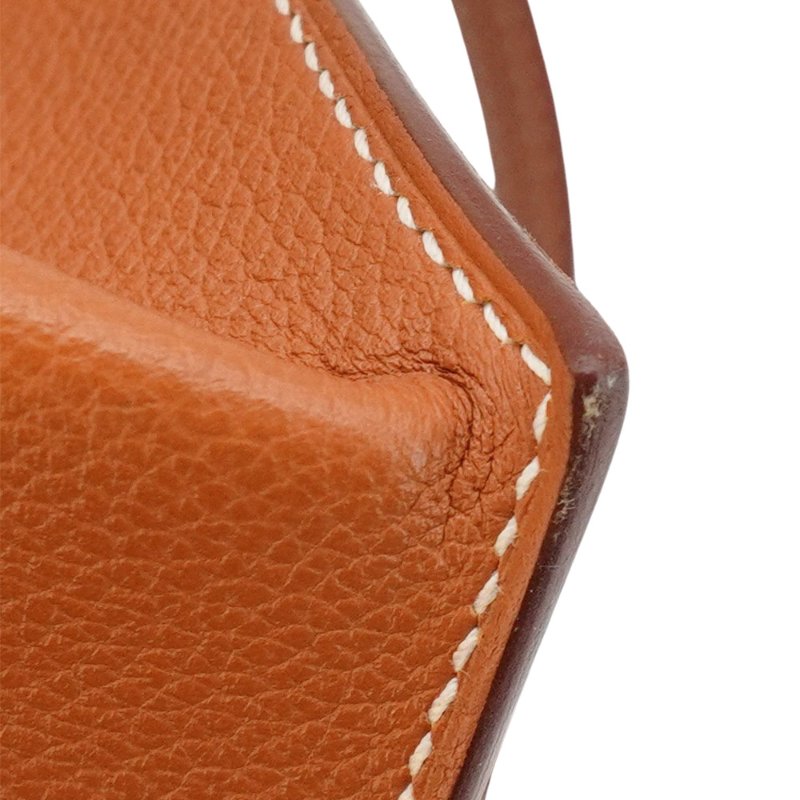 Hermes 展示品 Kelly Danse Evercolor皮金釦二用包(Gold金棕)-8