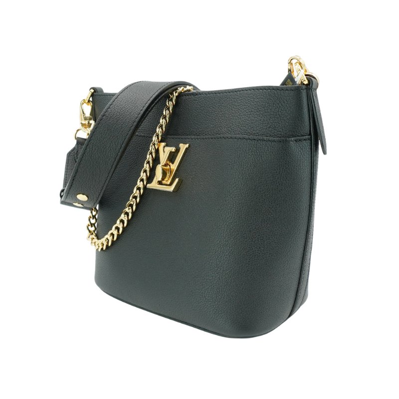 Louis Vuitton Lock and Walk 粒面小牛皮轉釦二用托特包(M24006-黑)-1