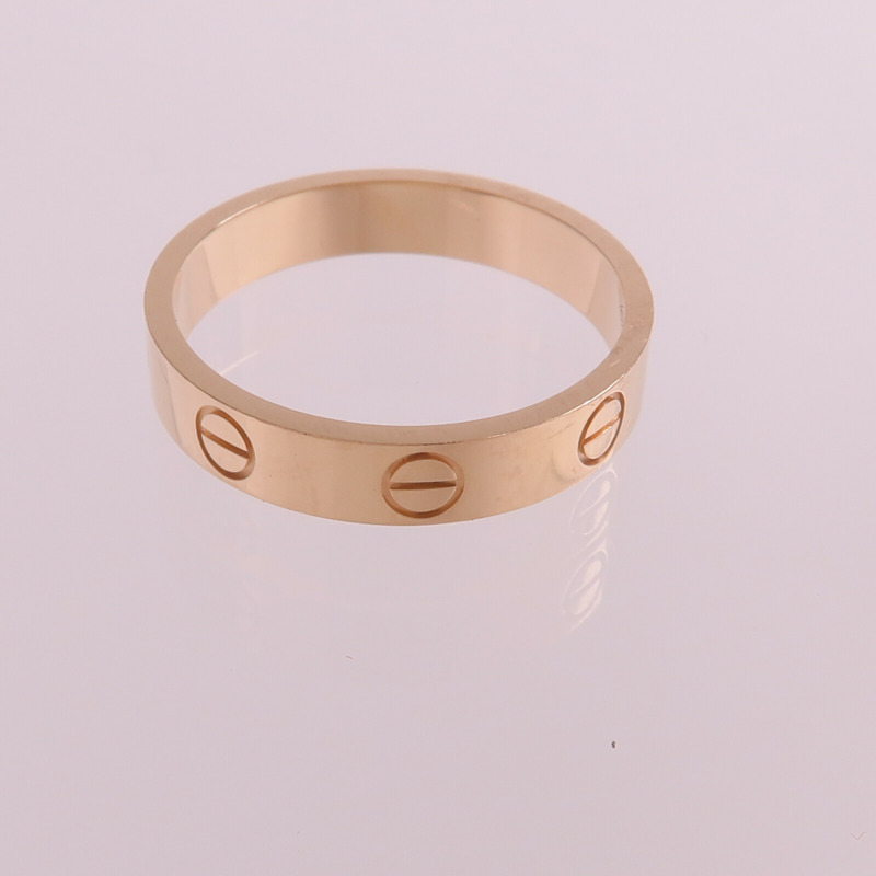 CARTIER 18K玫瑰金Mini Love Ring戒指Cartier#53/US#6.5-5
