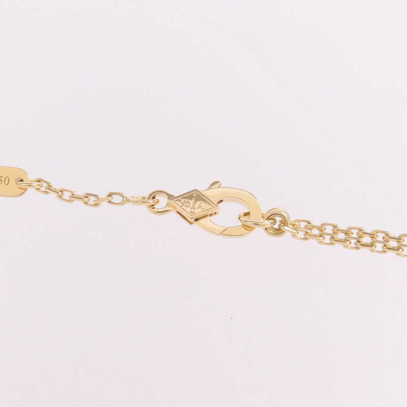 Van Cleef & Arpels 18K黃金Vintage Alhambra Pendant縞瑪瑙項鍊-4