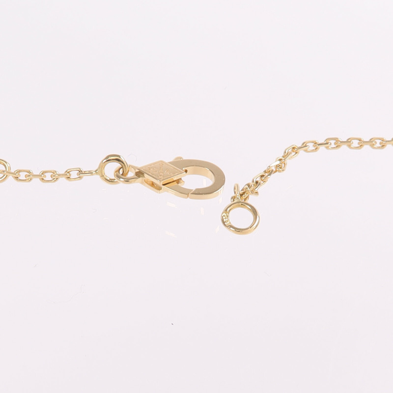 Van Cleef & Arpels 18K黃金Vintage Alhambra Pendant縞瑪瑙項鍊-5