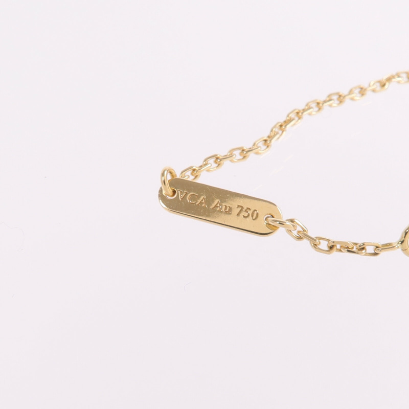 Van Cleef & Arpels 18K黃金Vintage Alhambra Pendant縞瑪瑙項鍊-6