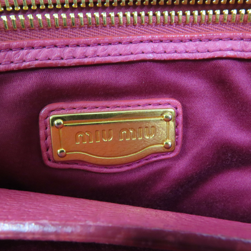 Miu Miu 牛皮皮革2 Way Shoulder金扣手挽肩背兩用袋-9