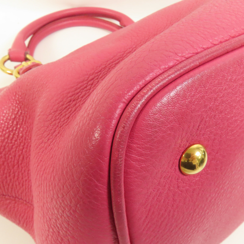 Miu Miu 牛皮皮革2 Way Shoulder金扣手挽肩背兩用袋-11