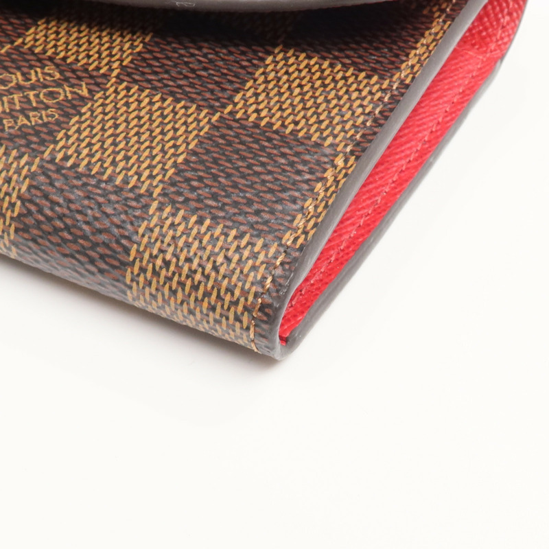 LOUIS VUITTON Damier Portefeuille Emilie Long Wallet金扣長錢包-6