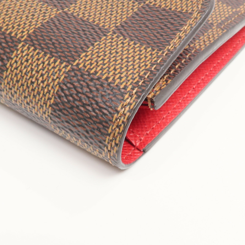 LOUIS VUITTON Damier Portefeuille Emilie Long Wallet金扣長錢包-9