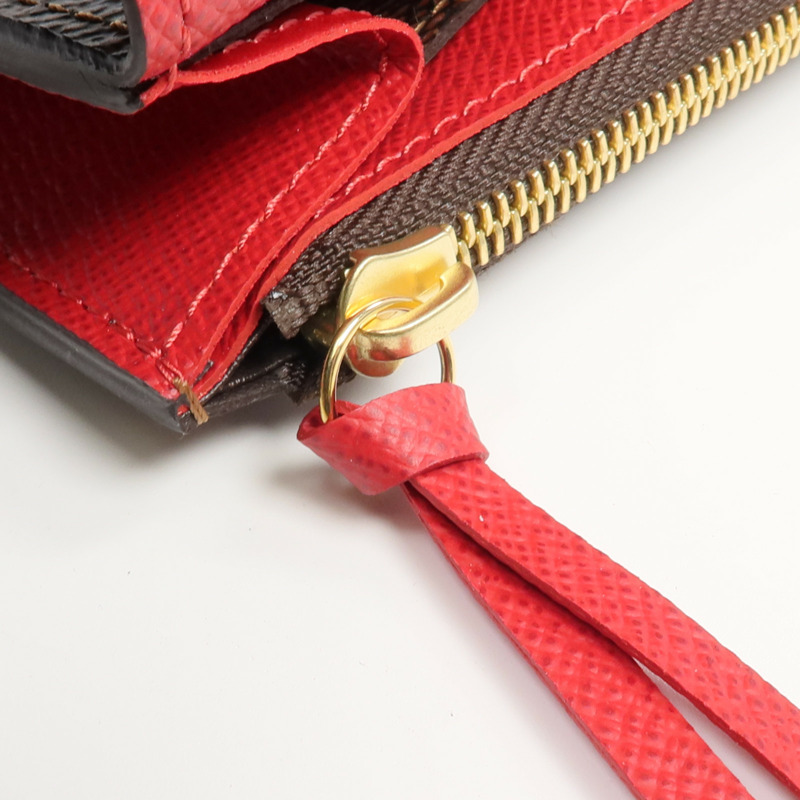 LOUIS VUITTON Damier Portefeuille Emilie Long Wallet金扣長錢包-13
