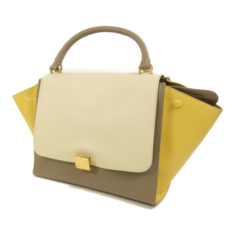 CELINE 牛皮皮革Trapeze金扣手挽肩背兩用袋-2